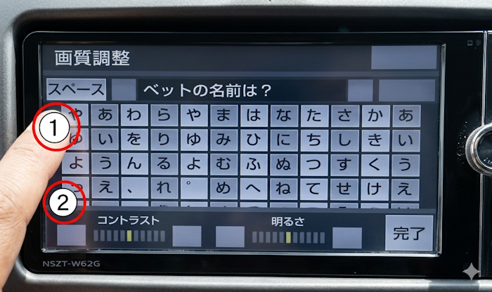 Toyota service access screen displayed on locked NSZT-W62G Japanese-import head unit